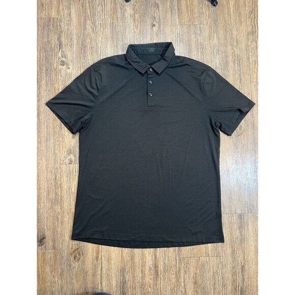 Lululemon Polo Shirt Mens 2XL XXL Dark Gray Evolution Pique Performance - Picture 1 of 7
